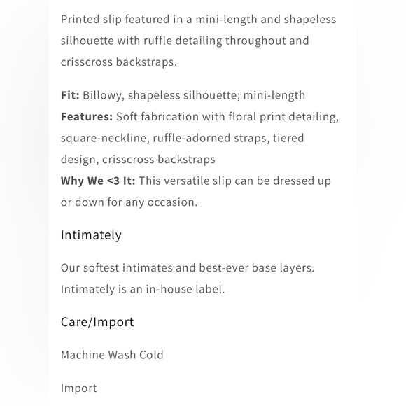 Free People Intimately Red Floral Ruffle Crisscross Mini Slip Dress XS - Picture 12 of 12